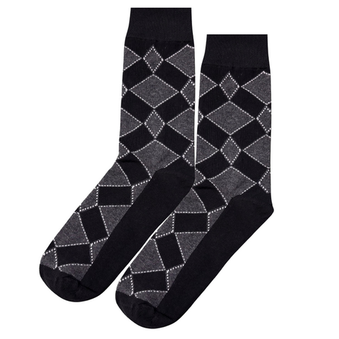 Black Grey Print Socks Black Grey Print Socks