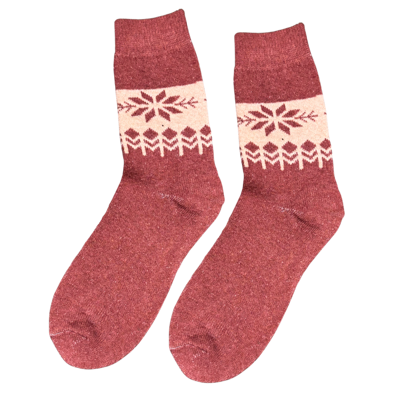 Brickred Wool Socks