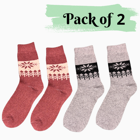 Snowflake Wool Socks Combo Snowflake Wool Socks Combo