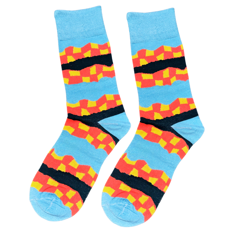 Blue Orange Socks