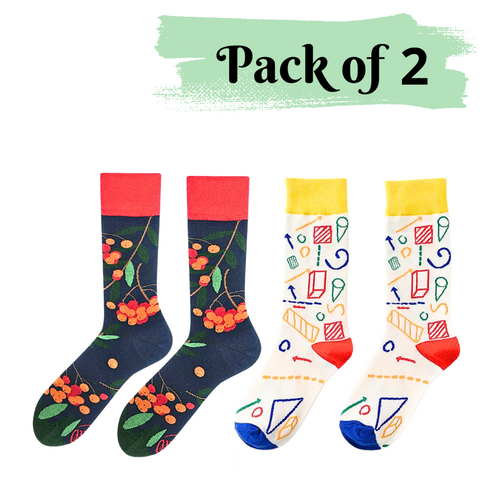 Cherry & Geometry Socks Cherry & Geometry Socks