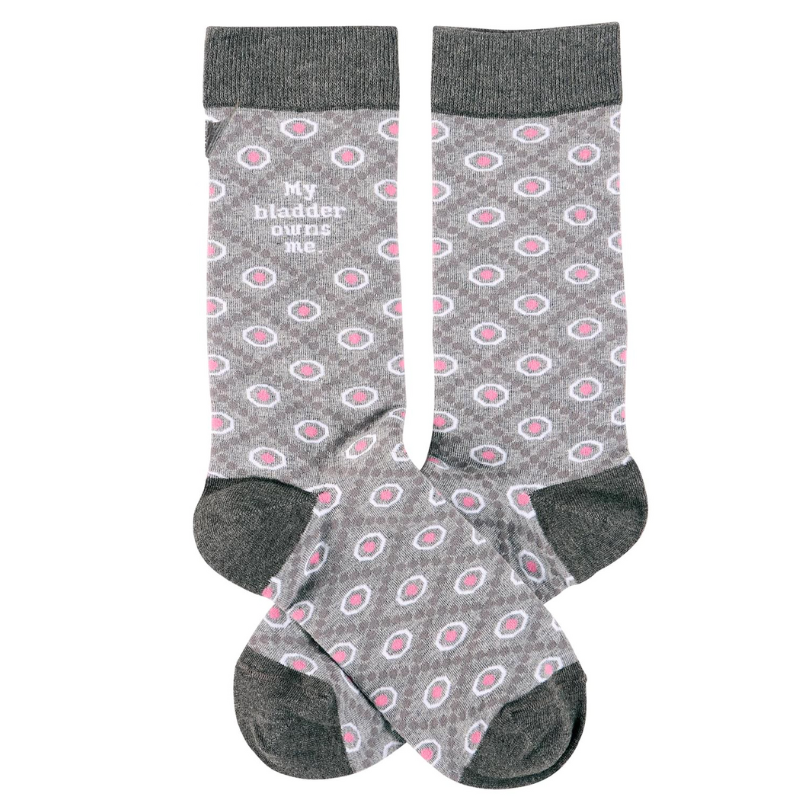 Grey Pink Socks