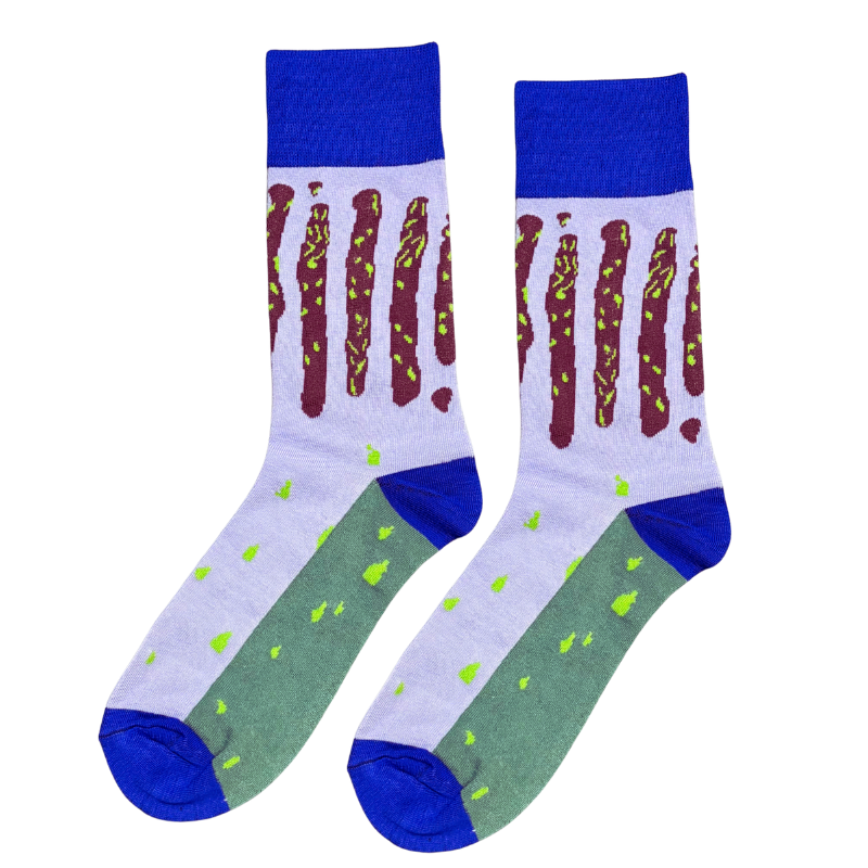 Blue Abstract Socks
