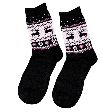 Black Reindeer Wool Socks Black Reindeer Wool Socks
