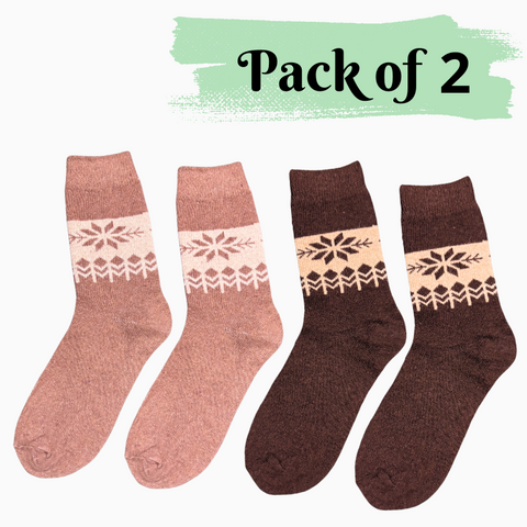 Brown Snowflake Socks Brown Snowflake Socks