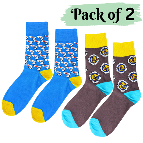 Blue Buzz Socks