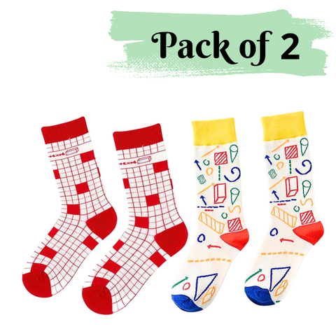 Math & Geometry Socks