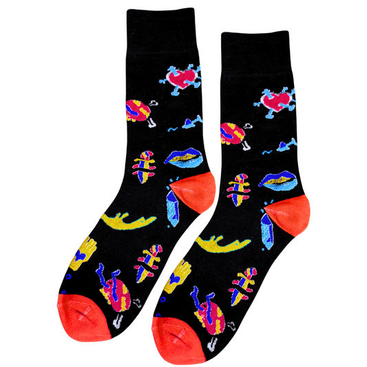 Black Neon Art Socks