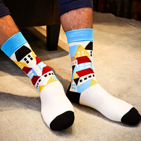 Blue House Socks