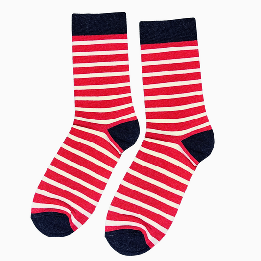 Red & Green Stripe Socks