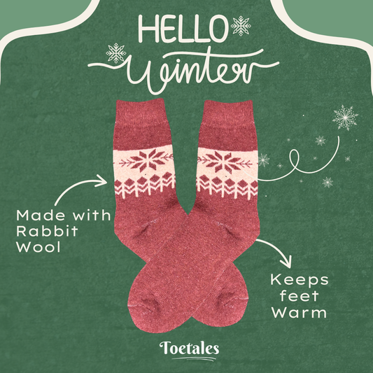 Brickred Wool Socks