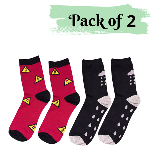 Red & Black Socks