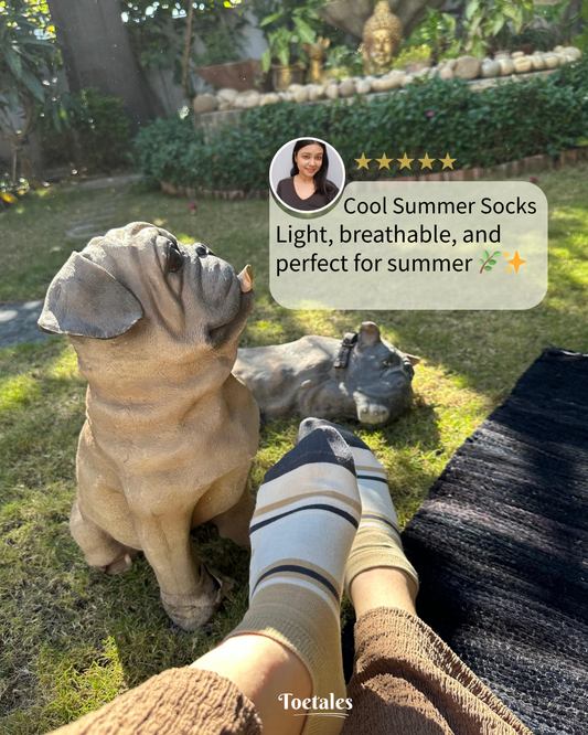 Blue Beige Socks