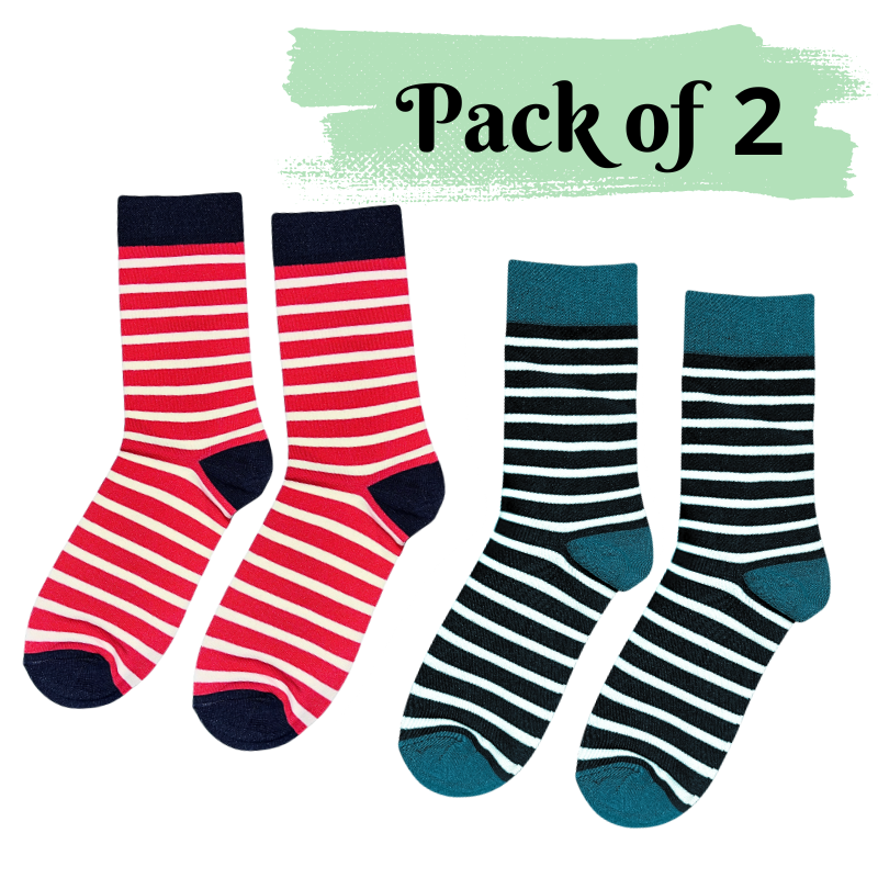 Red & Green Stripe Socks