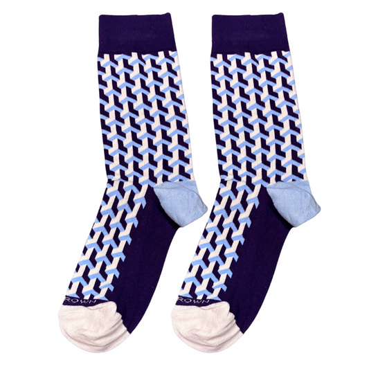 Navy Blue Pattern socks