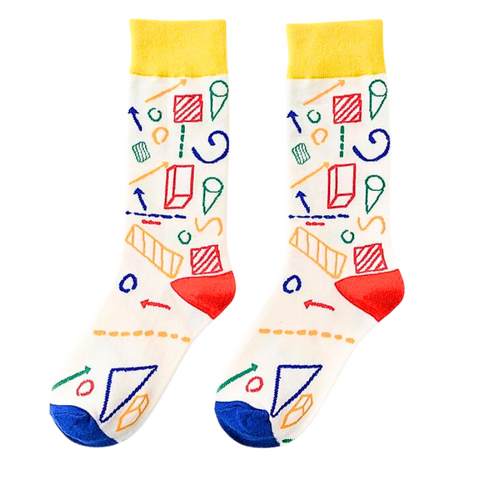 Pigeon & Geometry Socks