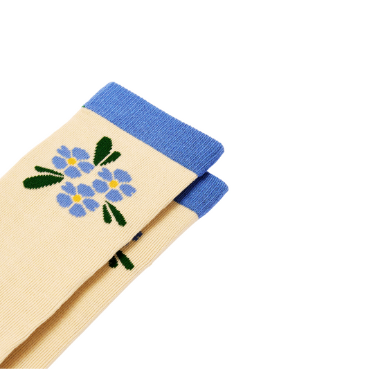 Blue Flower Socks